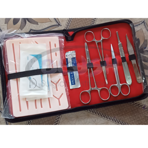 Surgical Suture Practice Kit with <b>Silicone</b> Pad and <b>Tools</b> for Medical Student Training Surgical Instruments By Blush Surgical - Product Image 1