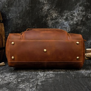 High Quality Design Oem Softshell Genuine <b>Leather</b> Weekender Travel Duffel <b>Bag</b> Water-proof Portable Duffel <b>Leather</b> Travel <b>Bags</b> - Product Image 2