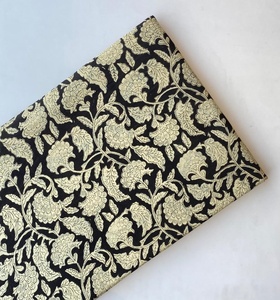 Floral Print Hand Block Cotton <b>Fabric</b> Artisan Made Material for Sewing, Garment Making, Quilting & Wholesale Supplier - Product Image 3