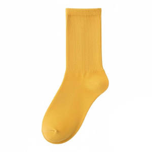Chaussettes habillées personnalisées respirantes, absorbant la transpiration et antidérapantes en tissu côtelé pour l'automne, avec forte adhérence et couleurs unies - Product Image 3