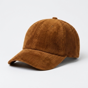 Casquette de baseball en velours côtelé personnalisée OEM ODM, marron, unisexe, réglable, décontractée, pour le sport, les voyages, toutes saisons, adulte - Product Image 2