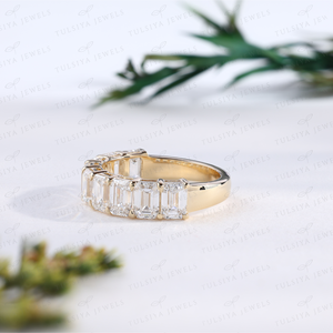 Luxury Diamond Eternity Band Thick Bezel Set Crystal Multi Stone <b>Statement</b> <b>Ring</b> Anniversary Jewelry For Women - Product Image 2