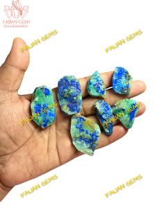 Prix de gros Azurite naturelle Malachite Druzy Cabochon cabines lisses guérison à la main pierres précieuses en vrac faisant la pierre tiers - Product Image 1