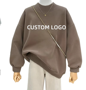 Custom Women <b>Mock</b> <b>Neck</b> Sweatshirt Oversized Pullover Fleece Casual Long Sleeve Streetwear <b>Top</b> - Product Image 2