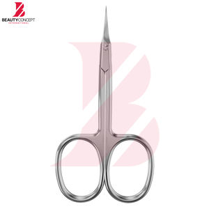 Ciseaux à cuticules courbés avec logo personnalisé, outils de manucure de qualité supérieure, ciseaux à ongles en acier inoxydable pour salon professionnel et usage domestique - Product Image 2