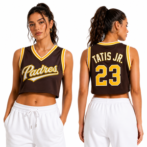 Camiseta de Baloncesto Personalizada para Mujer, Diseño de Equipo Bordado, Nombre y Número del Jugador en la Espalda, Sin Mangas, Malla Transpirable, Estilo Club - Product Image 2