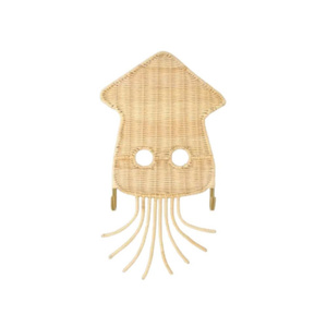 Wholesale kid-friendly Coastal creativity rattan hanging hook marine animals shaped <b>wall</b> <b>decor</b> for kid room from Vietnam - Product Image 1