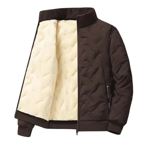 SELF INDUSTRY Eco-Friendly Fleece-Lined <b>Quilted</b> Two-Piece Winter Streetwear Tracksuit Warm Casual Hooded <b>Sweatshirt</b> Jogger Set - Product Image 2