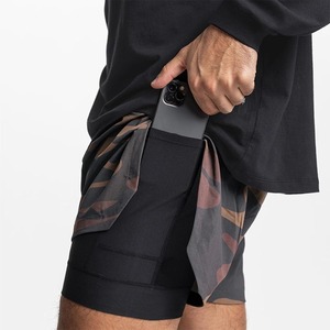 <b>Men</b>’s 2-in-1 Running/GYM <b>Short</b> With Inner <b>Compression</b> Layer + Outer Sublimation Printed Shell (Camo), Designed For Performance - Product Image 6
