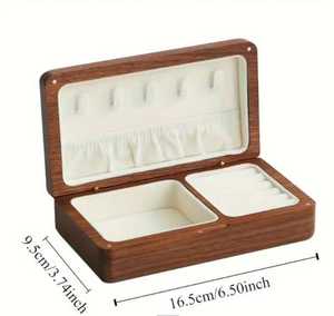 Estuche de viaje personalizado para joyas de resina con diseño oceánico, organizador de joyas de madera con arte en resina, regalo para ella. - Product Image 3