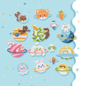 Patch brodé thermocollant en sergé pour vêtements, casquettes et sacs, vente en gros, patch à presser à chaud - Product Image 4