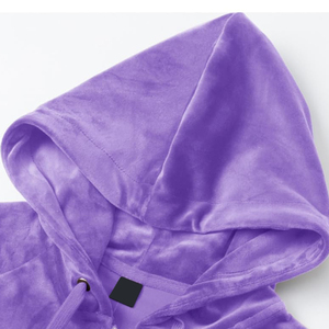 Zipper Style Fashion Wear Women Velvet <b>Hoodies</b> Autumn Winter Solid Color Ladies Zipper <b>Hoodies</b> For Online Sale - Product Image 6