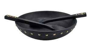 Latest Handmade Wooden Crack Resin Inlay Bowl Wood Resin Soup Bowl High Quality Wooden Food Fruits Bowl Food Feeding Wooden Bowl - Product Image 3