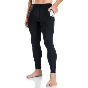Dark Black <b>Men's</b> Tight High Elastic Gym Fitness Training Leggings Quick Dry Breathable Sports Running <b>Tights</b> Pants <b>For</b> <b>Men</b> - Product Image 1