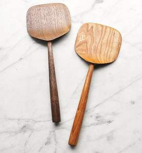 Juego de cucharas de madera de teca premium con espátula, cuchara para servir, volteador y cuchara para mezclar, utensilios de cocina. - Product Image 2