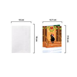 Carte de vœux 3D pop-up sur le thème de Noël pour les fêtes, carte artisanale à thème animal, artisanat en papier, carte de vœux 3D pour le jour de Noël - Product Image 2