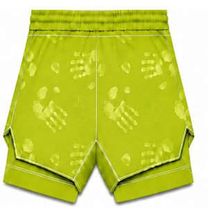 Lime Green White <b>Swim</b> Set Sleeveless Racerback Tank <b>Top</b> with Matching Shorts Lightweight Quick Dry Training Performance Swimwear - Product Image 6