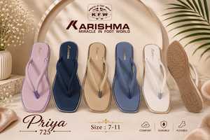 KARISHMA Priya 725 – tongs pour femmes, couleur unie, semelle extérieure en EVA, confortables, durables, flexibles, légères, chaussures d'été, taille 7-11 - Product Image 2