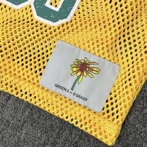 เสื้อยืดแขนยาวทรงหลวมผ้าถักตาข่ายคุณภาพสูงสำหรับผู้ชาย 100% ผ้าฝ้าย ทรงบ็อกซี่ ฟุตบอล ซอคเกอร์ แบบครอป ซีทรู - Product Image 3