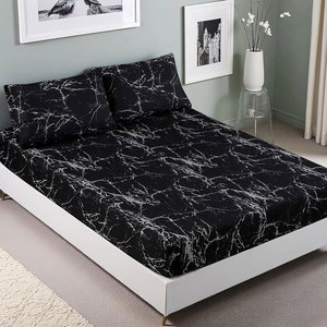 Ensemble de draps plats modernes en polyester et coton de haute qualité, couleur et taille personnalisées, literie pour la maison - Product Image 1