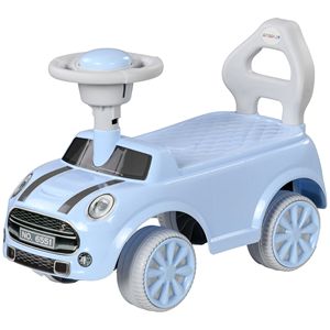 Auto Cavalcabile Blu Chiaro per Bambini con Sistema Anti-Ribaltamento e Anti-Ribaltamento all'Indietro, Macchina Scorrevole con Clacson per Bambini da 18-36 Mesi - Divertimento a Terra! - Product Image 1