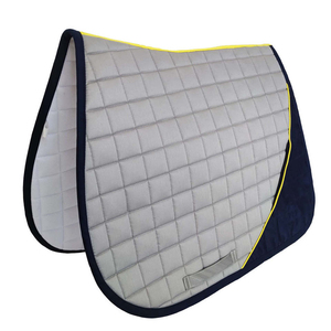 Almohadilla de Seda Lisa Plateada Azul Clásica y Duradera para Silla de Montar de Doma, Personalización Aceptada, Suministros Ecuestres - Product Image 4