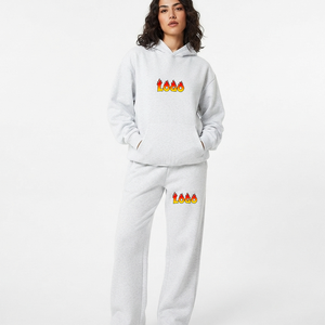 OEM Heavyweight 380gsm Cotton Fleece Tracksuit <b>Women</b> Oversized Jogger Set Hoodie Low Cost Print Plain Streetwear <b>Sweat</b> <b>Suits</b> - Product Image 1