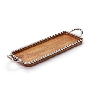Solid Wood Premium Handmade Dishwasher Safe Modern Design Food Serving <b>Tray</b> for <b>Tea</b> Nuts Dessert-Desktop Storage Tableware - Product Image 1