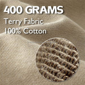 Jersey de felpa francesa de gran tamaño de calidad de lujo 400GSM 100% algodón para hombre, sudadera con estampado personalizado, otoño sólido - Product Image 3