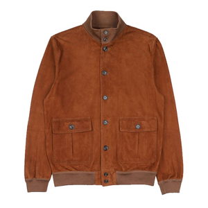 Premium Quality Pure Leather <b>Suede</b> <b>Jacket</b> with Canvas Fabric Anti-Bacterial & Windproof Wholesale <b>Jacket</b> for Man - Product Image 1
