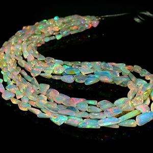 Top Quality Natural Ethiopian Fire <b>Opal</b> Smooth Nugget Beads 4x3-8x5mm Welo <b>Opal</b> Gemstone 16 Inch Strand for Jewelry Making Bulk - Product Image 2