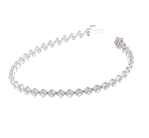 Élégance durable Bracelet de tennis en diamant 1.3CTW pour femme en or 14 carats Bijoux de luxe intemporels avec de vrais diamants - Product Image 1
