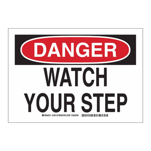 Panneau d'avertissement de danger de glissement intérieur/extérieur 7x10 pouces - Attention, gardez les pieds bien au chaud ! - Product Image 1
