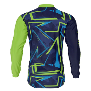 Venta al por mayor de encargo de calidad superior de sublimación en blanco personalizado 100% poliéster manga larga Motocross Jersey - Product Image 2