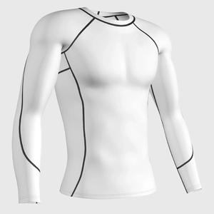Custom <b>Rash</b> <b>Guard</b> Long Sleeve Swimwear Nylon Spandex <b>Swimsuit</b> Men <b>Rash</b> <b>Guard</b> - Product Image 1