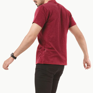 Camisetas de algodón 100% de estilo lujoso y corte regular para hombre, ecológicas, lisas, teñidas, ligeras, para gimnasio y entrenamiento. - Product Image 3