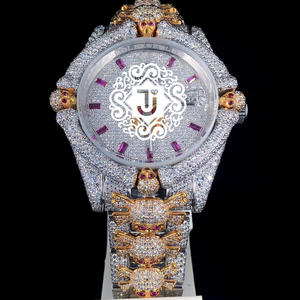 Montre moderne en or rose et moissanite pour occasions formelles, travail et cadeaux, disponible au prix d'usine – Exportateur indien - Product Image 2