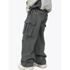 Pantalon Cargo Vintage pour Hommes de Haute Qualité Polyester Léger Multi-Poches Style Décontracté Lâche LWK-WT-1007 - Product Image 3