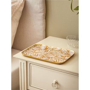 Plateau de service décoratif en métal à motifs floraux, plateau de présentation vintage pour bijoux, petit plateau élégant pour la décoration de la maison - Product Image 2