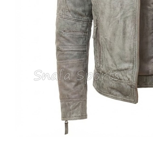 High Quality Men's Leather <b>Jackets</b> Bomber Shearling <b>Sheepskin</b> Winter Coat High Quality <b>Jacket</b> For Men - Product Image 4