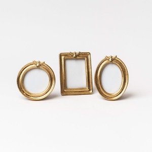 Oval Brass Mirror <b>Frame</b> Handmade Metal Vertical Tabletop Decor Minimalist Gold Metal <b>Photo</b> <b>Frame</b> Clear Glass Freestanding - Product Image 5