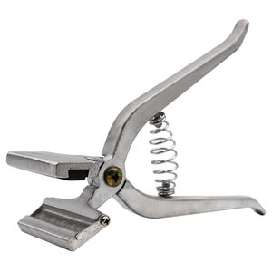 Pince à tatouer vétérinaire en acier inoxydable réutilisable, durable et réglable pour chevaux et grands animaux, applicateur d'oreilles à éperons pour marquage et identification - Product Image 4