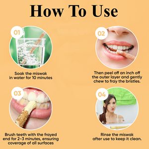 1 Paquete de Siwak Al-Falah Miswak (Cepillo de Dientes Tradicional de Madera Natural) para Encías Saludables, 8 Pulgadas, Hecho en Pakistán, OEM ODM, Bolsa al Vacío - Product Image 5