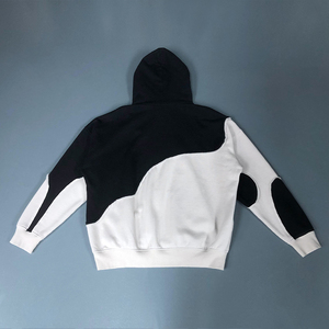Sudadera con capucha corta para hombre, de la mejor calidad, holgada, gruesa, sin cordón, de forro polar 100% algodón, estilo crop, de gran gramaje, esencial, nueva. - Product Image 3