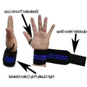 Correas de Levantamiento de Pesas Acolchadas y Flexibles de Algodón con Logotipo Personalizado Anax Sport Unisex, Vendas Elásticas para Muñecas, Vendas de Boxeo de PU para Fitness - Product Image 2