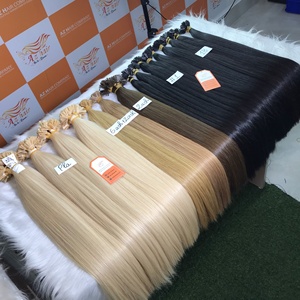 Meilleure vente luxe Remy Extensions de cheveux pointe plate droite vietnamienne kératine faisceaux de cheveux Machine Double trame 8-34 pouces beaucoup - Product Image 1