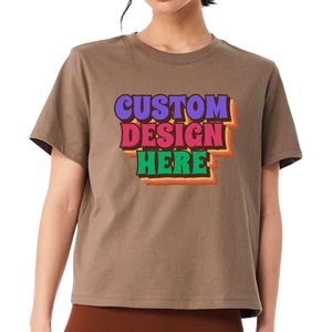 Camiseta Corta de Manga Corta, Estilo Moderno, Informal, para Mujer, con Logotipo Personalizado, Nueva y Elegante - Product Image 3