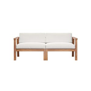 Sofá de Jardín Uro Durable para Exteriores, Madera de Teca Sólida, Dos Plazas, Acolchado, Muebles Minimalistas para Villa, Patio, Hotel - Product Image 1