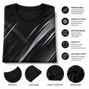 เสื้อยืดราคาประหยัดสำหรับผู้ชาย เสื้อเจอร์ซีย์แบบกำหนดเอง เสื้อกีฬาฤดูร้อน พิมพ์ลายเปลวไฟด้วยเทคนิค Sublimation ผ้าโพลีเอสเตอร์คุณภาพสูง - Product Image 6