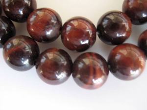 Cuentas de Jaspe Rojo Negro Natural, Redondas y Lisas con Orificio Grande, para la Fabricación de Joyería, GDS587 - Product Image 4